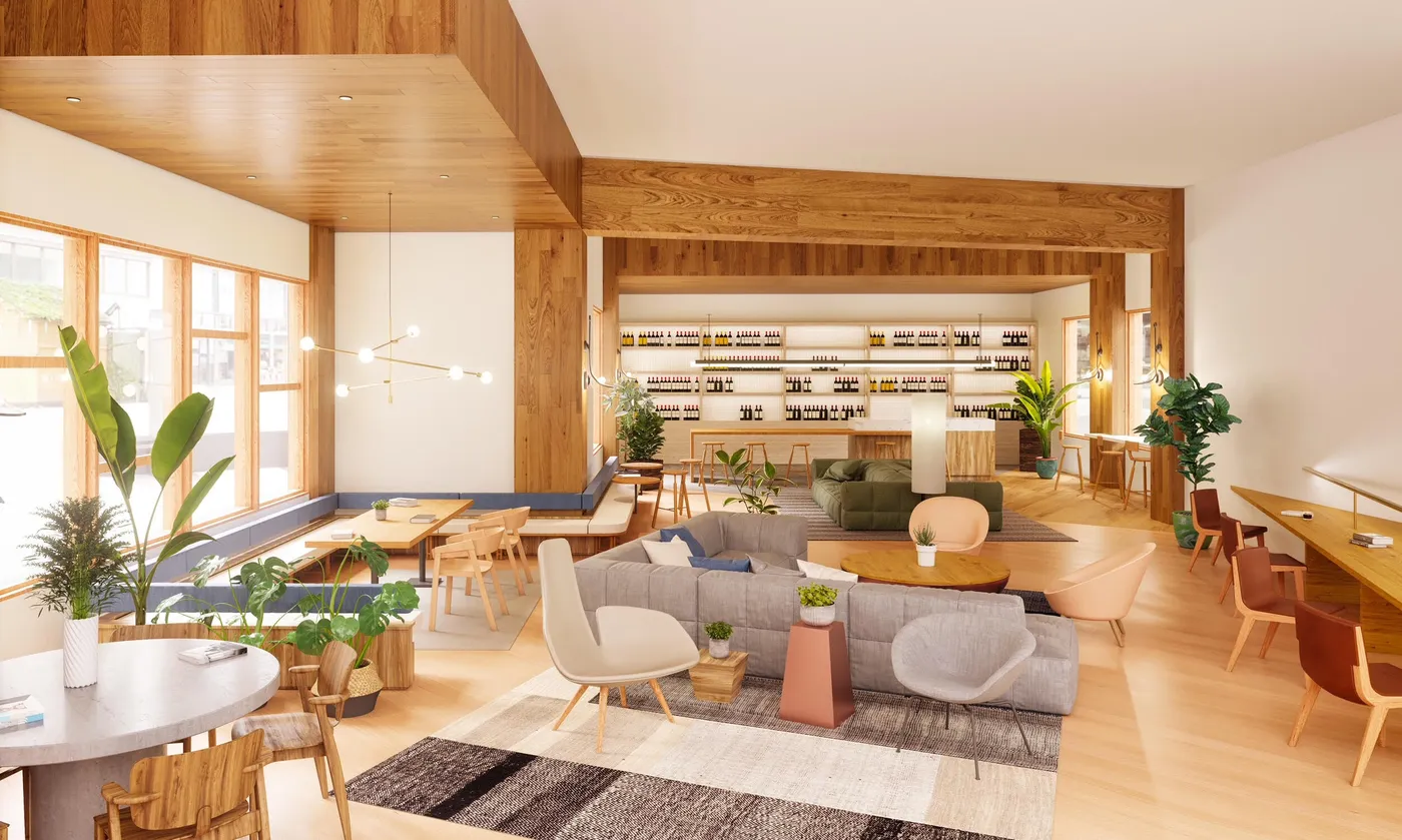 3D design of a Hilton room interior by MELDNYC